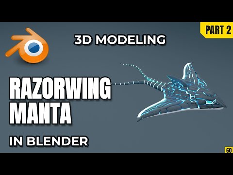 Modeling a Razorwing Manta | Sci-Fi Mechanical Creature in Blender (Part 2/3)