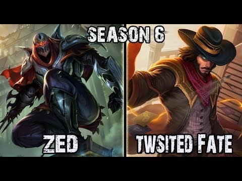 SKT T1 Faker - Zed vs Twisted Fate - Mid - Patch 6.3 - KR SoloQueue Replay (February 15th 2016)