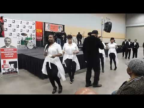 J. MOST feat Ladies Of COMMAND STEPPERS  Performance #2 @ DesMoines Iowa Festival 1/27/18 Big BOYY !