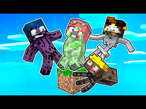 GIOCARE A MINECRAFT CON SOLO 1 BLOCCO DA MOSTRI!