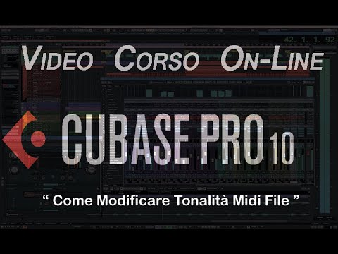 Corso di Cubase 10 - Come modificare la tonalità di un midi file