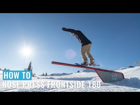 Cноуборд How To Nose Press Frontside 180 On A Snowboard