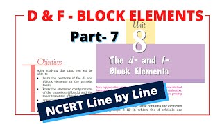 d and f block elements class 12 | Trends in stability of higher oxidation states | Part 7