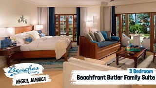 Tropical Beachfront 3BR Walkout Grand Butler Family Suite W3GB | Beaches Negril | Tour & Review 4K