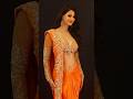 Disha Patani In Orange Saree Looks Gorgeous With Her Beautiful Smile Shorts Dishapatani