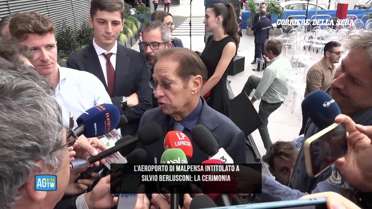 L’aeroporto di Malpensa intitolato a Silvio Berlusconi: la cerimonia