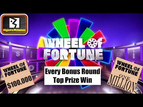BigJon's Wheel Of Fortune: Every Bonus Round Top Prize Win