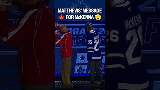 Matthews' message to Gavin McKenna ????