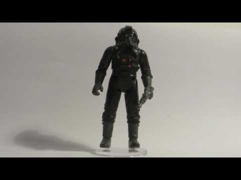 vintage kenner star wars 1982 tie fighter pilot + original weapon toy review