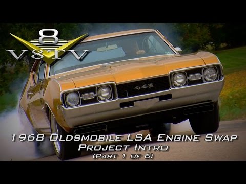 1968 Oldsmobile Cutlass Supercharged 6.2 LSA Engine Install Swap Video Part 1 V8TV