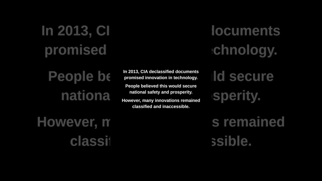 In 2013, CIA declassified documents promised innovation in technology.