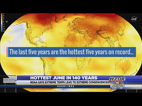 June reaches its hottest temperatures on record