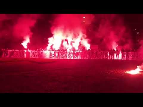 Before derby, GKS Katowice at the rival stadium from Chorzow