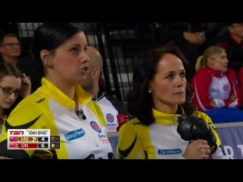 2017 Scotties Tournament of Hearts Final - Rachel Homan - Thin Double in 10th to save game