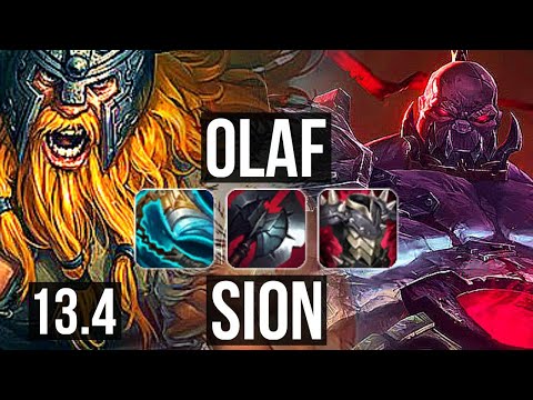 OLAF vs SION (TOP) | Rank 3 Olaf, 6 solo kills | EUW Challenger | 13.4