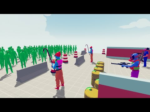 Zombie 100 Units vs Army Soldier - Totally Accurate Battle Simulator TABS