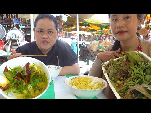 Nom Banhjok Samlor Khmer - $1 For A Bowl - Delicious Breakfast With Sister