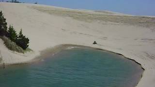 Riding around lake at Florence dunes. (high wind- turn volume down!)