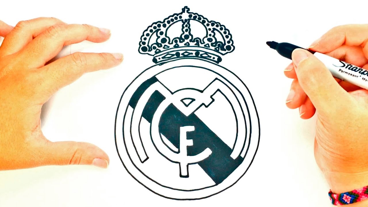 Cómo dibujar el Escudo del Real Madrid paso a paso | Dibujo fácil del Escudo del Real Madrid