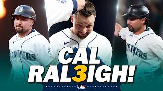 3 FOR CAL! Cal Raleigh crushes THREE HOME RUNS for the Mariners! 🔱😤 (1st career 3-HR game!)