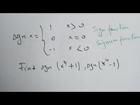 The sign or the signum function. Introduction, definition and examples.