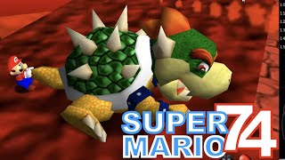 【SUPER MARIO 74】水の城のクッパ！　クッパよりもタイムアタックが鬼畜すぎる！！　Bowser's Aquatic Castle　改造マリオ７４実況プレイ【改造マリオ】