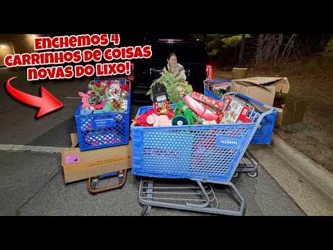 Enchemos 4 carrinhos de coisas novas do lixo!
