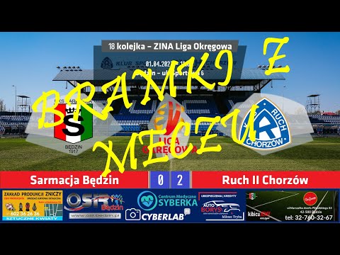 Bramki z meczu: Sarmacja Będzin 0:2 (0:1) Ruch II Chorzów