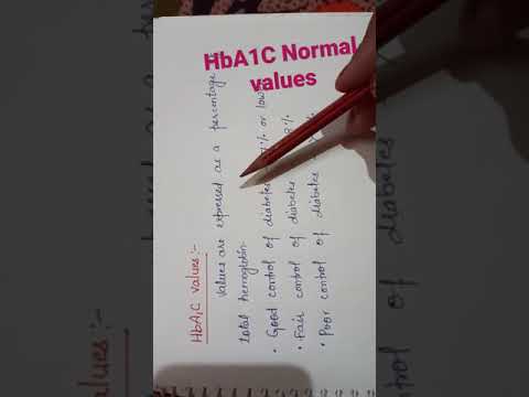 HbA1C Normal values- part 2