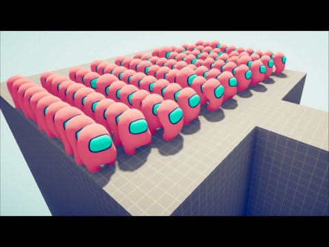 100x Among Us Units vs God Units - Totally Accurate Battle Simulator TABS