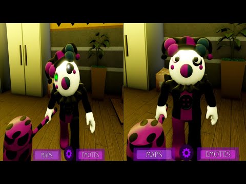 Redesign Clowny Infected vs Non Infected Jumpscare - Roblox Piggy RP