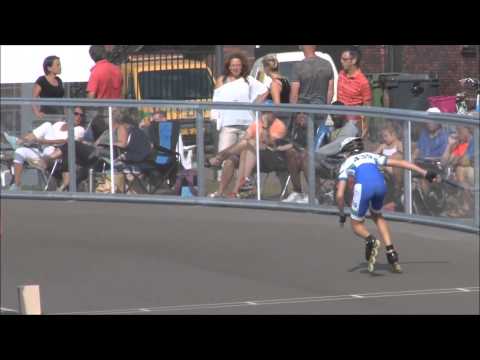 Remo Slotegraaf 300m tijdrit KNSB Baancompetitie jeugd Zwaagwesteinde 2015