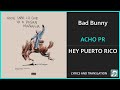 Bad Bunny ACHO PR Lyrics English Translation Ft Arcángel De La Ghetto Ñengo Flow Spanish