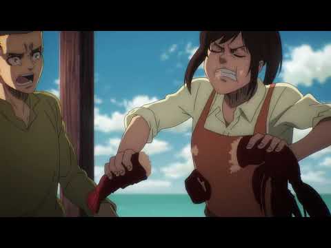 Sasha Eating Sea Food for The First Time - Niccolo you're a genius - Attack on Titan Season 4