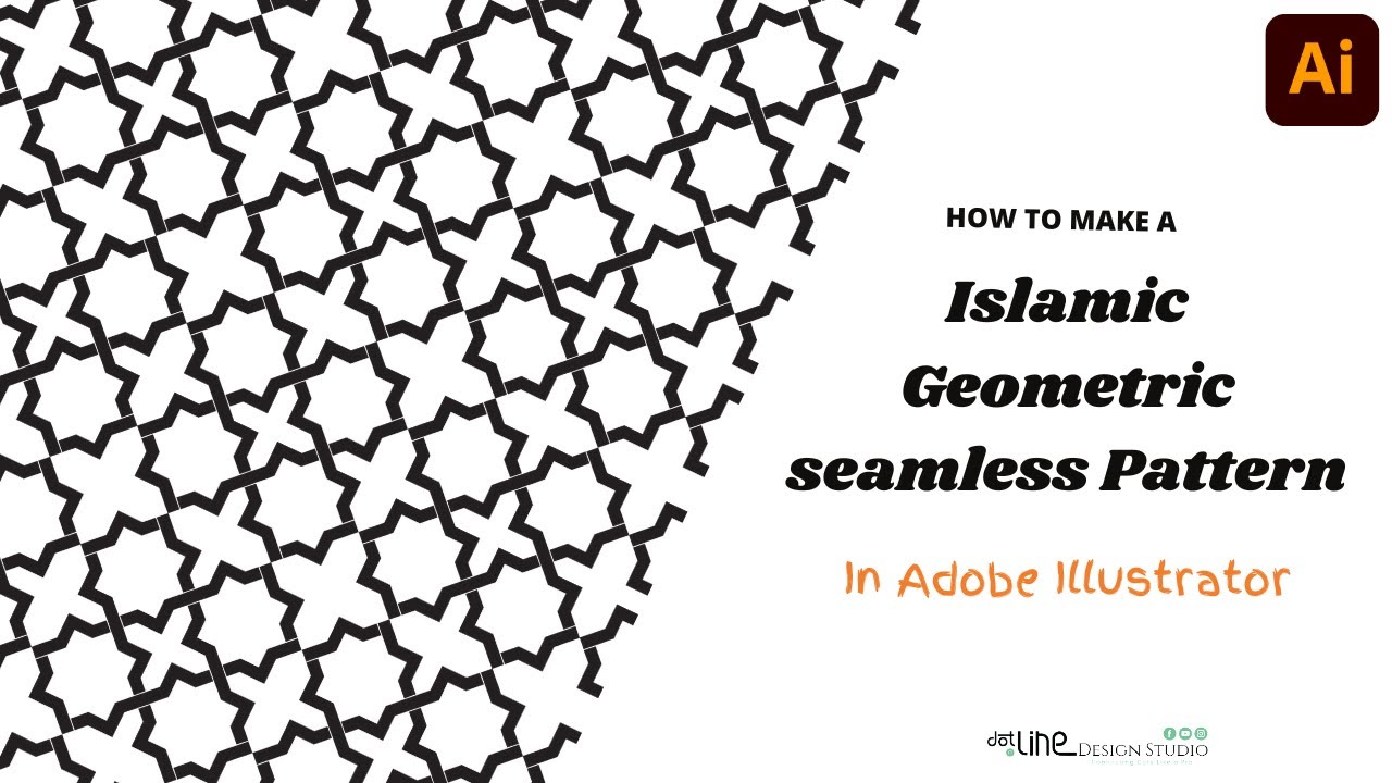 Adobe Illustrator | How to make Islamic Geometric Seamless Pattern | Quick & Easy