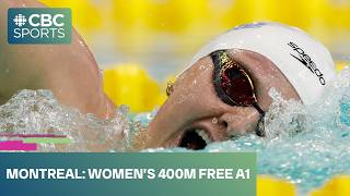 Women's 400m freestyle final featuring Ella Jansen at 2026 Bell Canadian Swimming Trials