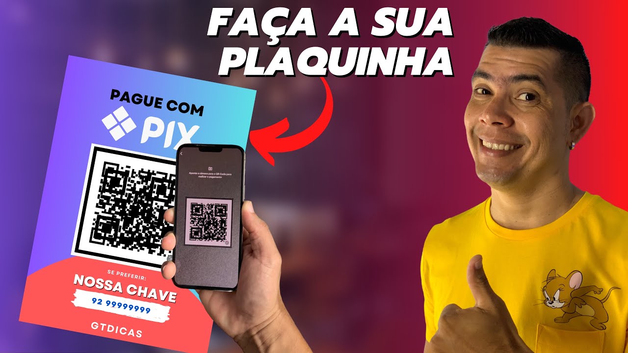 COMO CRIAR SUA PLAQUINHA DE PIX COM QRCODE | VEJA COMO CRIAR QRCODE PARA PIX!