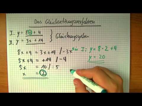 Gleichsetzungsverfahren mit Probe