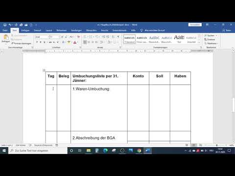 Erklärung Hauptbuch Teil 1