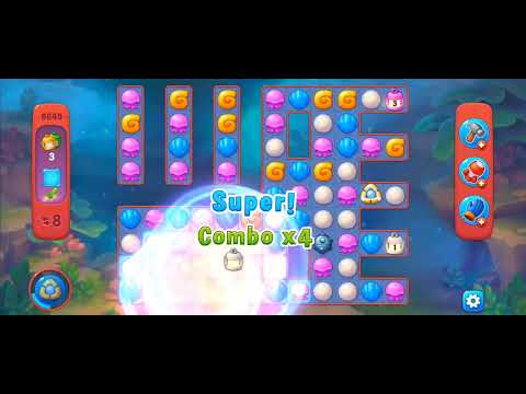 Fishdom Hard Level 9649 (with ingame lightning booster) @choraelmin