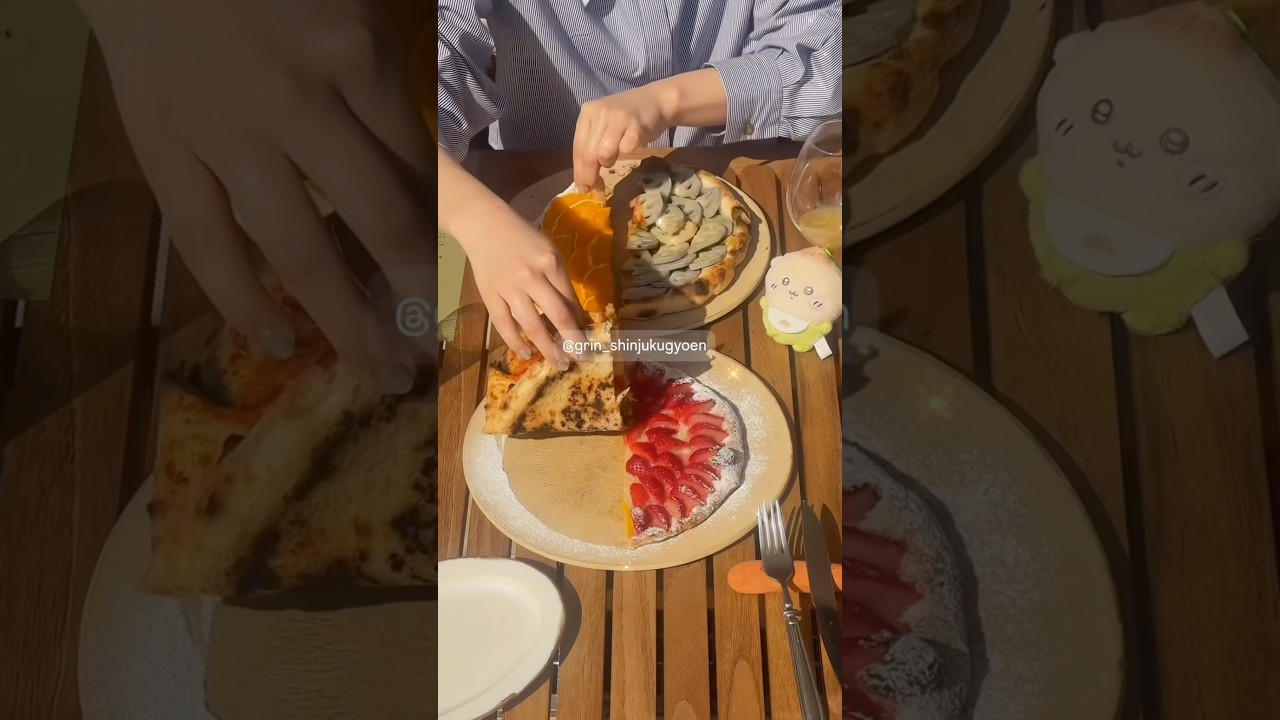 新宿でお花見できるピザ屋さん🌸