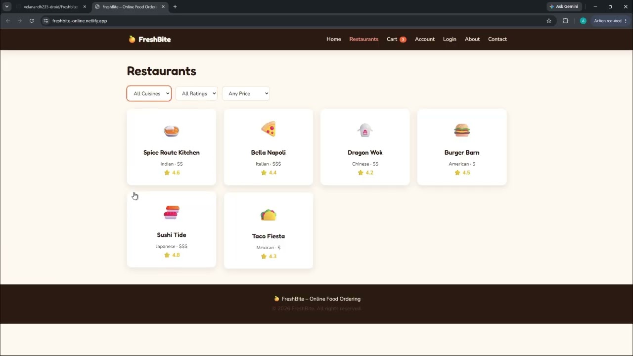 Task Submission - DAS000902 - FreshBite - Online Food Ordering