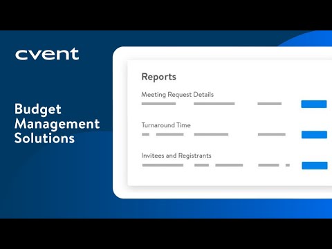 Cvent Budget Management