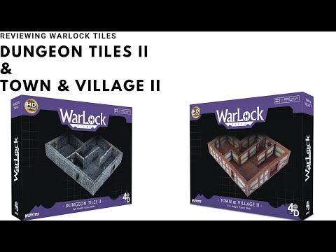 Warlock Tiles Dungeon Tiles AND Town & Village II Review - Wizkids Prepainted Terrain
