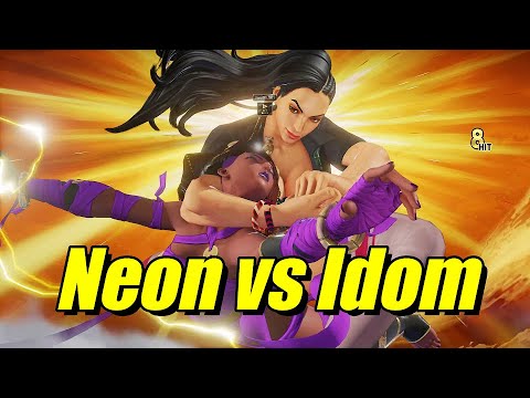 Street Fighter V: Neon (Menat) VS Idom (Laura)