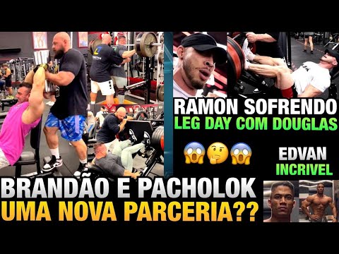 BRANDÃO E PACHOLOK TRABALHANDO JUNTOS ? RAMON SOFRE NO LEG DAY COM DOUGLAS +JORLAN, DABOUL E EDVAN