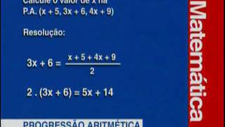 A 13 - Progressão Aritmética I - Matemática - Vestibulando Digital