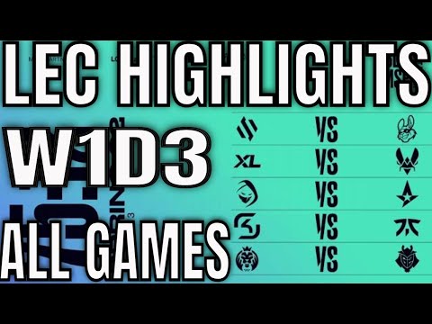 LEC Highlights ALL GAMES W1D3 Spring 2022 | Week 1 Day 3