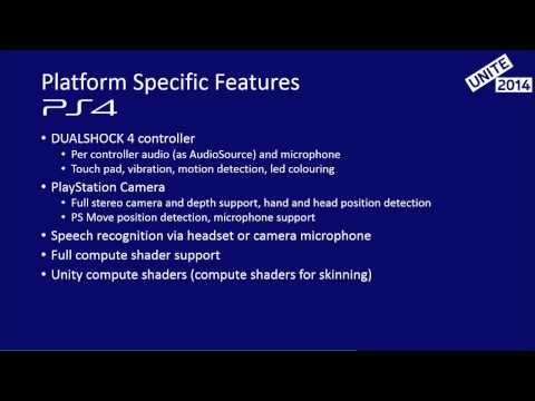 Unite 2014 - Unity Tools for PlayStation Platforms Unity Unity