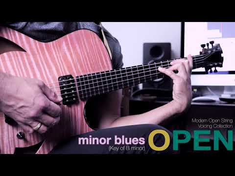 OPEN (Modern Open String Voicing Collection) - "minor blues" application example